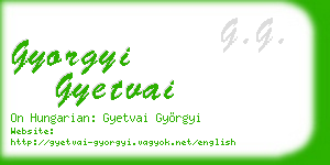 gyorgyi gyetvai business card